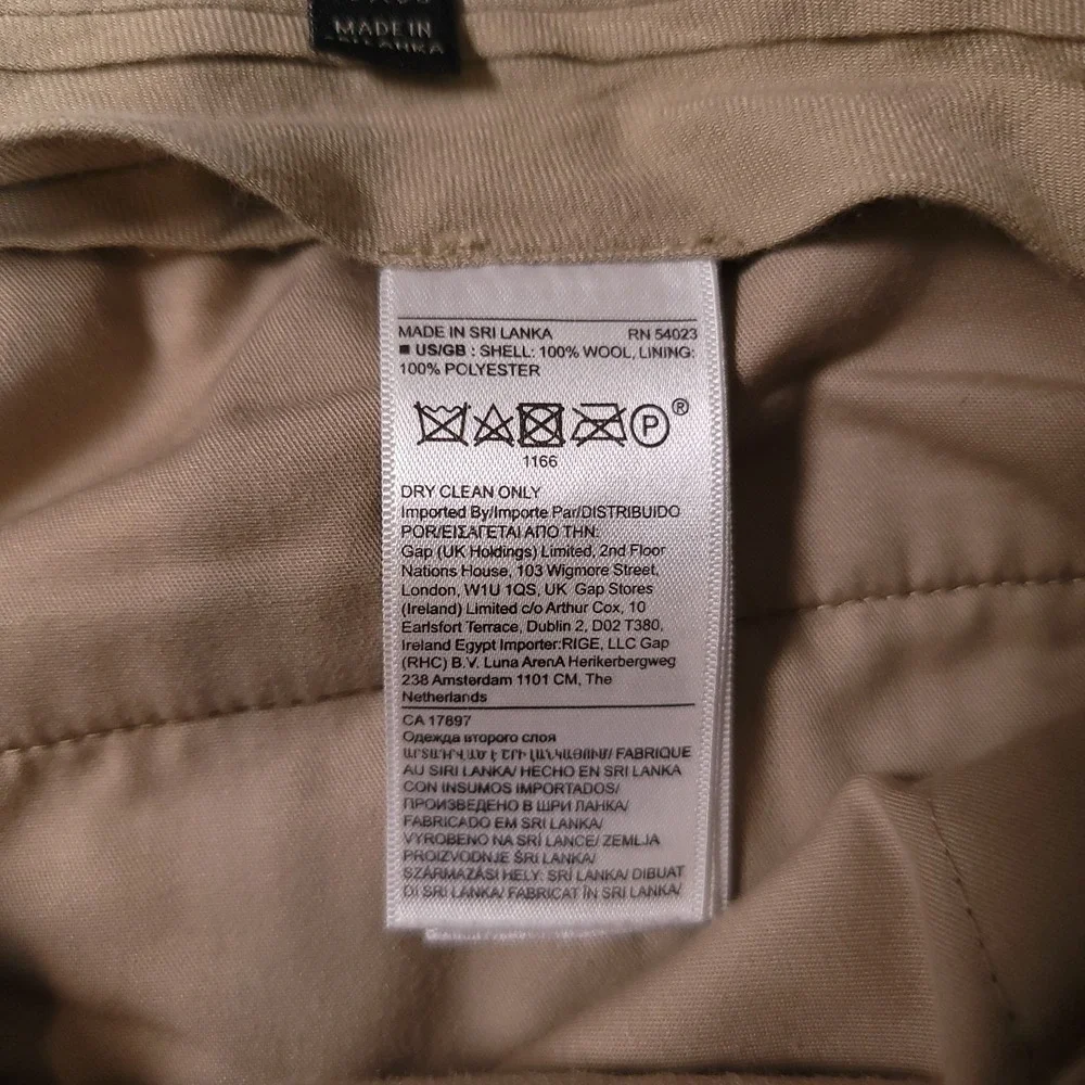 Banana Republic 35x30‎ Vitale Barberis Canonico Flannel 120s Navy Pants *Flaws*